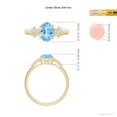 thumbnail image 4 of ANGARA Natural Solitaire 1 ct Aquamarine Criss Cross Ring with Diamonds in 14K Yellow Gold for Women (Size-8x6mm) | March Birthstone, Anniversary, Jewelry Gift for Women | Natural Aquamarine Ring, 4 of 9