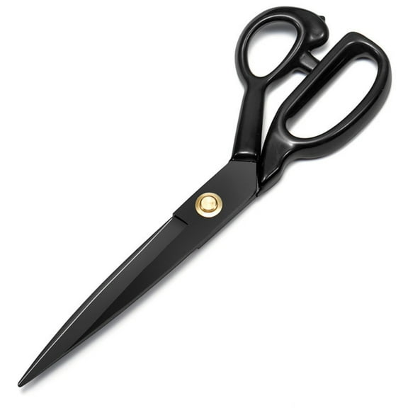 10" Carbon Steel Scissors,Heavy Duty Shears for Sewing Craft, Black