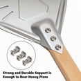 thumbnail image 3 of Perforated Pizza Peel, Aluminum Pizza Shovel, Pizza Server, Wooden Handle, 3 of 5