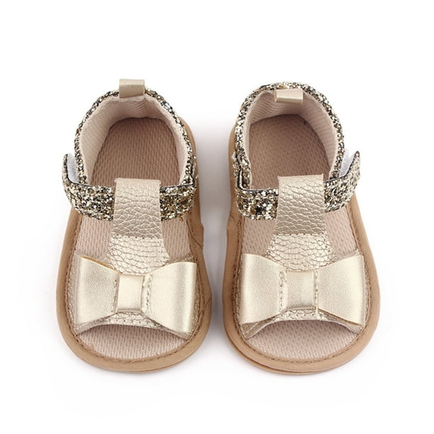 nsendm Unisex Baby Sandal Infant Unisex Sandals Girls Size 5 Infant Girls Open Toe Shoes First Walkers Shoes Summer Toddler Bowknot Slip on Sandals