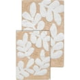 thumbnail image 2 of Chesapeake Monte Carlo 2pc Taupe & White Bath Rug Set (21"x34" & 17"x24"), 2 of 4
