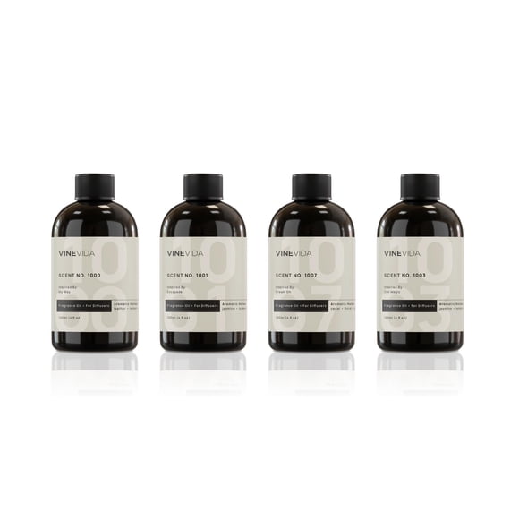 Aceite difusor VINEVIDA Hotel Fragrance Collection, paquete de 4 unidades