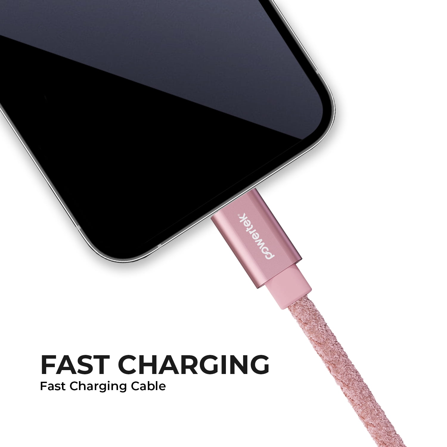 Liquipel Powertek Pastel Velvet USB-A to USB-C - Pink