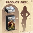 thumbnail image 3 of Animal Dresser for Bedroom with 4 Storage Drawers Rustic Highland Cow Watercolor Farmhouse Animal Cattle Dressers Chest of Drawers Steel Framed Fabric Closet Organizers for Nursery Entryway, 3 of 8