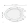 thumbnail image 4 of E-Greetshopping Slow Close Toilet Seat, Heavy Duty Round Plastic Toilet Seat, Universal Elongated Toilet Seat with Adjustable Hinge, Easy Install and Clean(White), 4 of 9