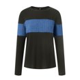 thumbnail image 6 of idosla Womens Sweaters Trendy Color Block Tops Long Sleeve Shirts Fall Outfits Early Fall Fashion 2025 Winter Clothing (Navy, XL), 6 of 7