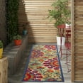 thumbnail image 5 of Nourison Aloha Indoor/Outdoor Contemporary Botanical Red/Multi 2' x 6' Area Rug, (6' Runner), 5 of 10