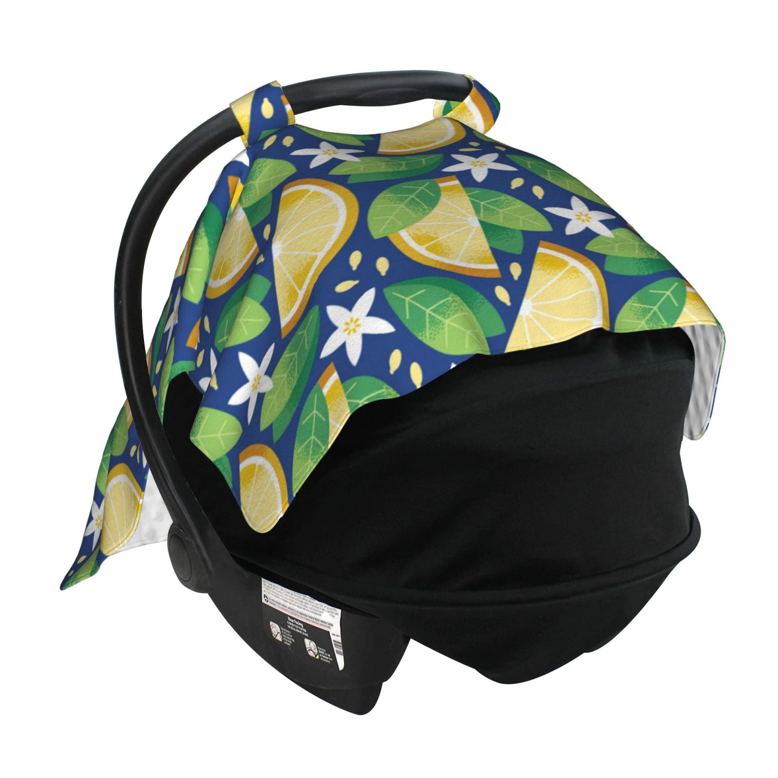 Car Seat Cover Baby - cartoon Lemon flower Breathable Infant Car Seat Cover for Baby Carseat, Lightweight Comfort Baby Essentials Must Haves Newborn Stuff for Girl Boy