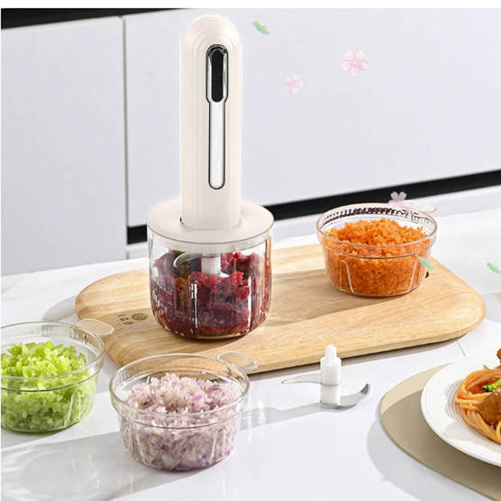 CanGonggg Compact Meat Grinder For Home Use Wireless Food For Easy Meal Preparation High Performance Kitchen Appliance Stick Mixer Cordless Hand Mixer Attachment Hand Mixer with Retractable Cord Whip