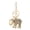 Gold, variant on Elephant Keychain Electroplate Retro Good Luck Animal Key Ring Bag Car Accessory for Women, Silver, 3.94 inches / 10 cm