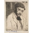 thumbnail image 3 of Abraham Walkowitz 14x18 Black Modern Framed Museum Art Print Titled - Self-Portrait (1900), 3 of 5