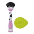 thumbnail image 3 of Vigar Dolls Mooo Cow Dish Washing Brush with Soap Dispenser & Silicone Base, 3 of 6