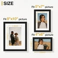 thumbnail image 2 of 15-Pack Multi-Size Picture Frames for Wall or Tabletop Display, Gallery Frame Set with 8x10, 5x7, 4x6 Sizes, Black, 2 of 8
