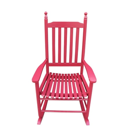 Lixada wooden porch rocker chair Red