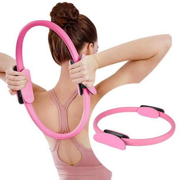 Anillo de pilates para mujeres Hombres Práctico Resistencia Ligera Gimnasio Home Gym de 13 pulgadas Fitness Anillo de fitness para la cintura Músculo Rosa