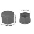 thumbnail image 2 of 20 Pcs Plastic Car Wheel Nut Lug Covers, 17mm Inner Hex Width Car Wheel Bolt Dust Cap with Removal Clip, 2 of 8