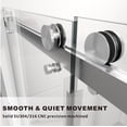 thumbnail image 4 of UKD01 46 to 49 in. x 76 in. H Frameless Double Sliding Shower Door in Brushed Nickel with 3/8 in. (10mm) Clear Glass, 4 of 7