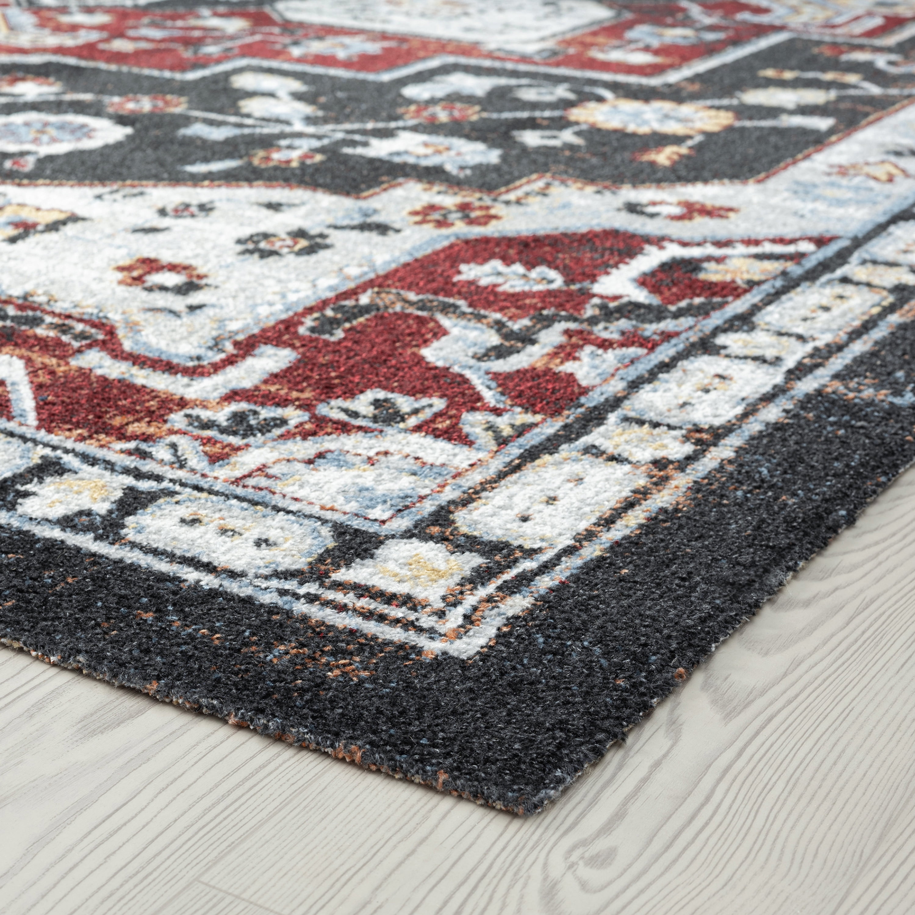 Traditional 9x12 Area Rug (8'9'' x 11'3'') Oriental Red, Red Living Room Easy to Clean
