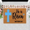 QNFEPKG He Is Easter Risen Mats Holiday Mats Door Mats