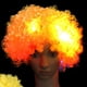 thumbnail image 4 of Peluca de cabeza explosiva elástica con tocado de payaso con luz LED para fiesta Rave (amarillo), 4 of 8