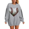thumbnail image 6 of felwors Baseball Sweatshirt for Womens 2025 Long Sleeve Comfy Baseball Shirts Softball Crewneck Graphic Pullover Top Grey, L, 6 of 7