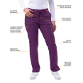 thumbnail image 4 of Adar Pro Scrubs For Women - Skinny Leg Yoga Scrub Pants, 4 of 8