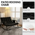 thumbnail image 4 of Ninecer Patio Rocking Chair 400 lbs, Comfy Rocker Chair for Living Room, Porch, Backyard, Steel patio Lounge Rocker Recliner Chair with Storage Bag for Adults, Black, 4 of 7
