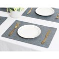 thumbnail image 6 of Unique Bargains Faux Leather Table Placemats for Kitchen Dining Table Light Blue 17x12in, 6 of 7