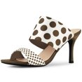 thumbnail image 1 of BLISSFUL STEP Women's Printed Stiletto Heels Slides Sandals, 1 of 6