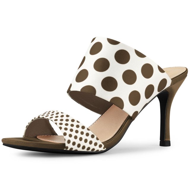 BLISSFUL STEP Sandales à Talons Aiguilles Imprimées pour Femmes