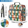 thumbnail image 2 of FORMRS Zipper Binder with Shoulder Strap 2-inch Ring 500 Sheet Capacity File Bag, Green Checkered Daisy, 2 of 5