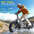 thumbnail image 3 of TST Electric Bike for Adult, 750W Motor 48V/15AH, SGS, 20"x4" Fat Tire Mountain E-bike, Hydraulic Disc Brakes, APP Control, 3 of 6