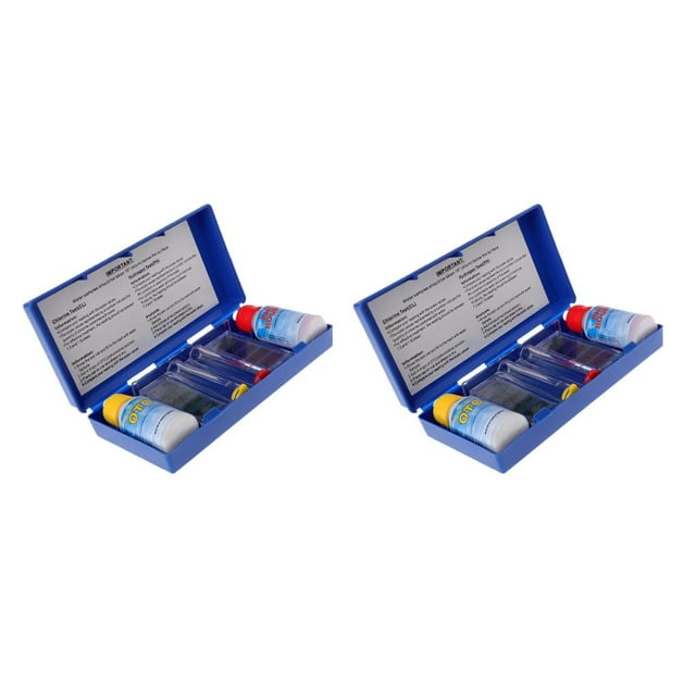 maskred Swimming Pool Test Kit Useful Water Test Box Portable Water Test Kit Swimming Pool Water Test with Bottle Packing As Shown 2Set