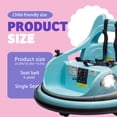 thumbnail image 5 of Xuanlur 12V Ride on Bumper Car for Toddlers, Electric Cars for Kids w/Parent Remote, Ride on Toys w/2-Speed, 2 Driving Mode, 360°Spin, Music, Lights, 5-Point Safety Belt, Blue, 5 of 8