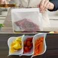 thumbnail image 4 of CSChome Fresh-keeping Bag Reusable Transparent Food Storage Container Leakproof Double Zipper Sandwich Bag, 4 of 6