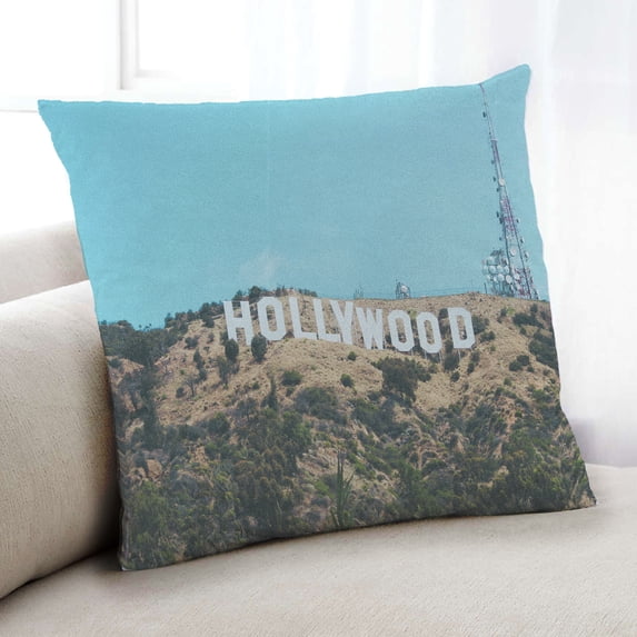 Ahgly Company Sites Hollywood Indoor Throw Pillow, 18 inch by 18 inch