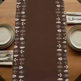 thumbnail image 5 of Table Runners 90 Inches Long Dress Scarves, Rustic Botanical Farmhouse Coffee/Dining/Kitchen Table Runner for Living Room, Japanese Herb on Brown Simple Art 13x90 Inch, 5 of 9
