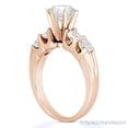 thumbnail image 3 of Round Cut Forever Brilliant Moissanite 5-Stone Engagement Ring in 14k Rose Gold, 3 of 5