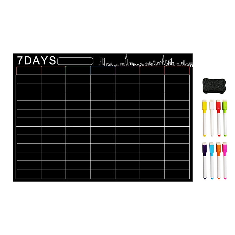 Magnetic Dry Erase Calendar Set 16X12 Inch Whiteboard Weekly Planner Organizer A3 White Board for Refrigerator Fridge Kitchen Home
