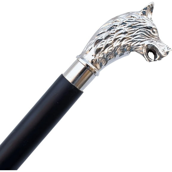 “Brass Handle Wooden Walking Stick – Victorian Fancy Cane for Men & Women, Unique Costume/Halloween Accessory”