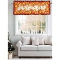 thumbnail image 5 of Thanksgiving Pumpkin Valances for Windows Fall Leaves Retro Beige Texture Rod Pocket Curtains Valance Short Window Treatment Drapes for Living Room, Bedroom Bathroom 54"&nbsp;W x 18" L, 5 of 5