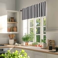 thumbnail image 3 of BLack White Stripes Simple Valances for Windows, 60 x 18in, Geometric Rod Pocket Kitchen Valance Curtain Light Filtering Window Treatments for Living Room Bedroom, 1 Panel, 3 of 7