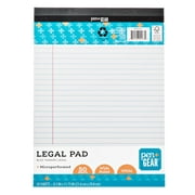 Pen + Gear Legal Pad, 8.5" x 11.75", 50 Sheets, Wide Ruled, White