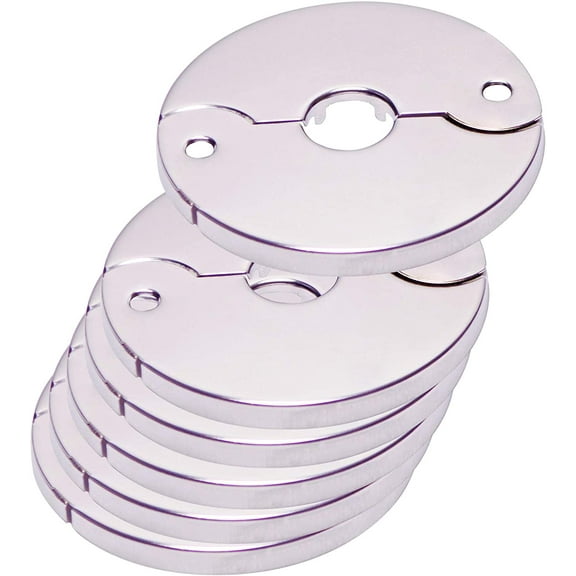 Avalon Floor and Ceiling Plate Cover Split Flange 3/8 inch IPS Galvanized Pipe Chrome (Pack of 6)