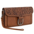 thumbnail image 3 of Montana West Women's Small Crossbody Purse Stylish Western Designer Clutch with Chain Strap Versatile Handbag, Brown, 3 of 7