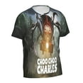 thumbnail image 3 of Unisex 3D Print Choo Choo Charles T Shirts Graphic Design Casual Summer Short Sleeve Fashion Tees Shirt for Men Women, 3 of 8