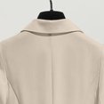 thumbnail image 4 of Drovellove Women's Casual Blazer with Notched Lapel and 3/4 Sleeves | Woven Button Front Jacket with Striped Turn Up Cuffs, Tailored Fit for Office, Business Meetings, Dating, 4 of 8