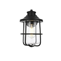 Elegant Lighting Huxley 7 Inch Outdoor Wall Sconce In Black