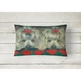 thumbnail image 2 of Yorkshire Terrier Yorkie 2 Hearts Canvas Fabric Decorative Pillow, 2 of 3