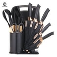 thumbnail image 1 of HEESEM 19-Piece Mini portable kit Silicone Kitchen Utensil & Knife Set - Heat-Resistant Cooking Tools Non-Stick Safe Black, 1 of 12